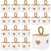 10/50pcs White Brown Heart Candy Gift Boxes Wedding Favors for Guests Birthday Party Baby Shower Chocolate Cookie Packaging Box