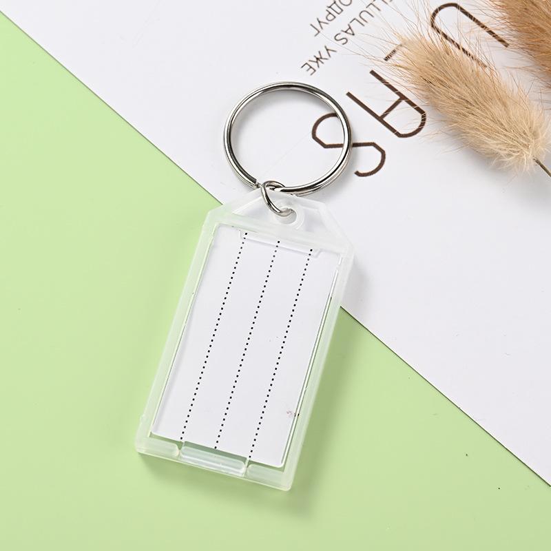 10-50pcs Colorful Plastic Keychain Key Tags Label With Split Ring For Diy Numbered Name Baggage Tag Id Label Name Tags