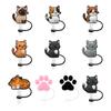 8/10mm Straw Topper Dustproof Straw Tips Cat Series Straw Cover Cap  Airtight