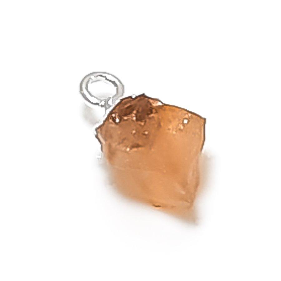 Natural Citrine Rough Gemstone 925 Sterling Silver Jewelry Pendant 0.59" z6B18