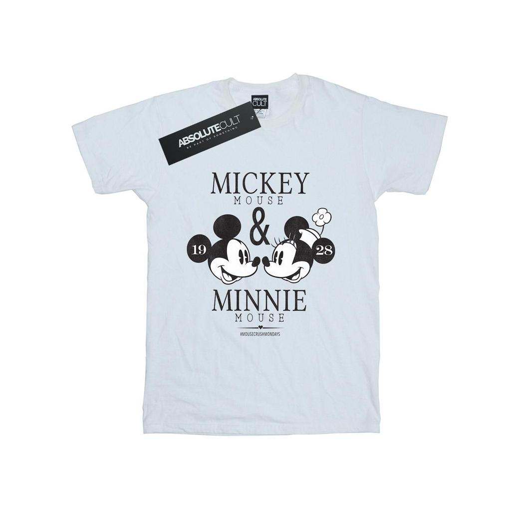 Disney Mens Mickey And Minnie Mouse Mousecrush Mondays T-Shirt