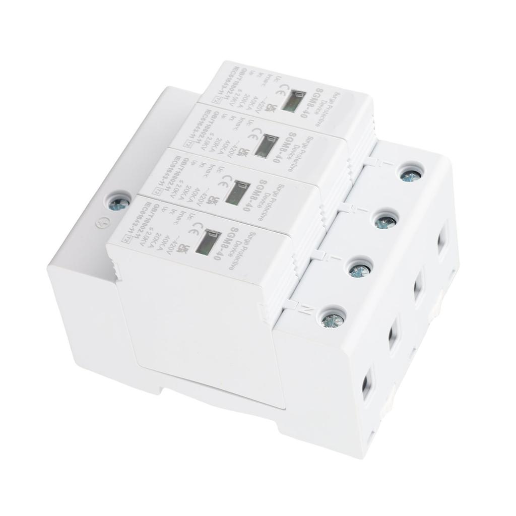 4P 40kA or, DIN Rail Arrester for Thunder, proof , Copper, Easy Installation, AC 420V 40 KA , Brand New