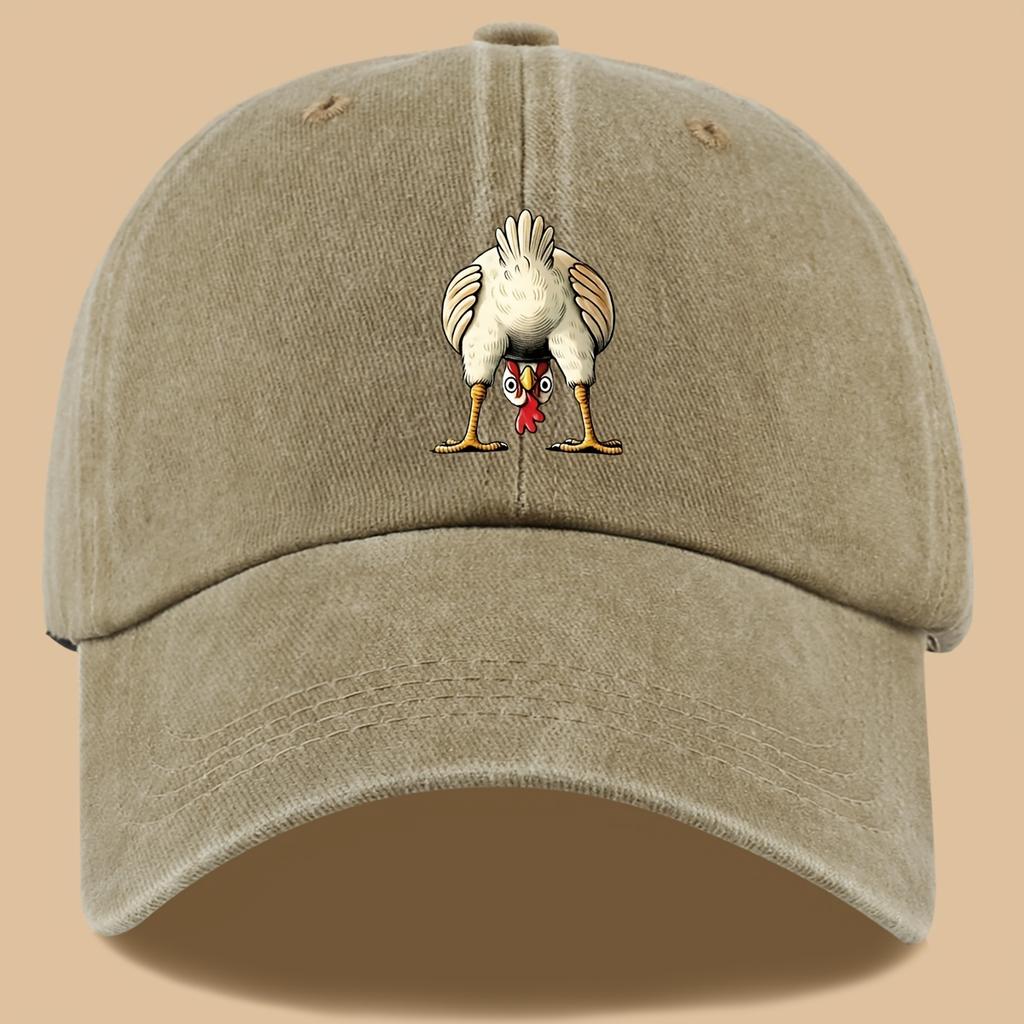 1 Stück verstellbare Scherz-Hühnergesicht-Baseballkappe atmungsaktiv bequem perfekt für Feiertage Partys Geburtstage