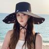 Sweet Wide Brim Sun Hat Anti-UV Sun Protection Cap Elegant Sunshade Fisherman Hat  Girls