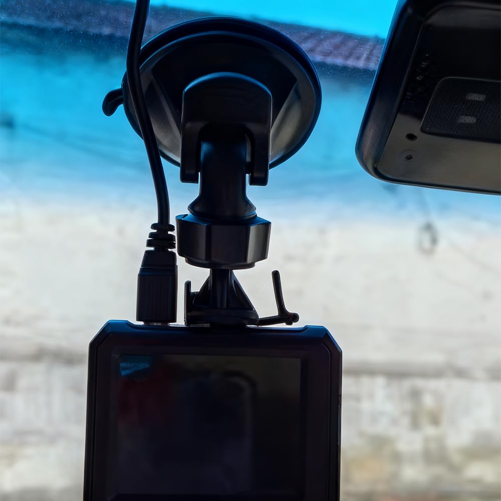 Vitalux Drive Recorder Holder, Suction Cup Mount, 5 Types of Adapters, Removable, Mounting Bracket,