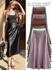 French Chic High-Waist Satin Midi Fishtail Skirt for Spring/Summer