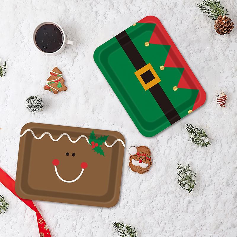 Christmas Paper Plates Christmas Decorations Christmas Tableware Christmas Dinner Christmas Cartoon Pattern Cute 52/13PCS