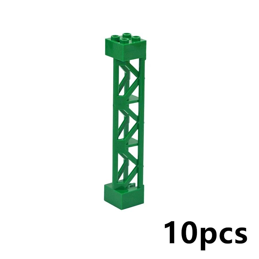 Compatible 95347 Pillars Bricks Lattice Tower 2X2X10 Support Baseplate Bridge Girder Bracket Building Block Part Column Toys