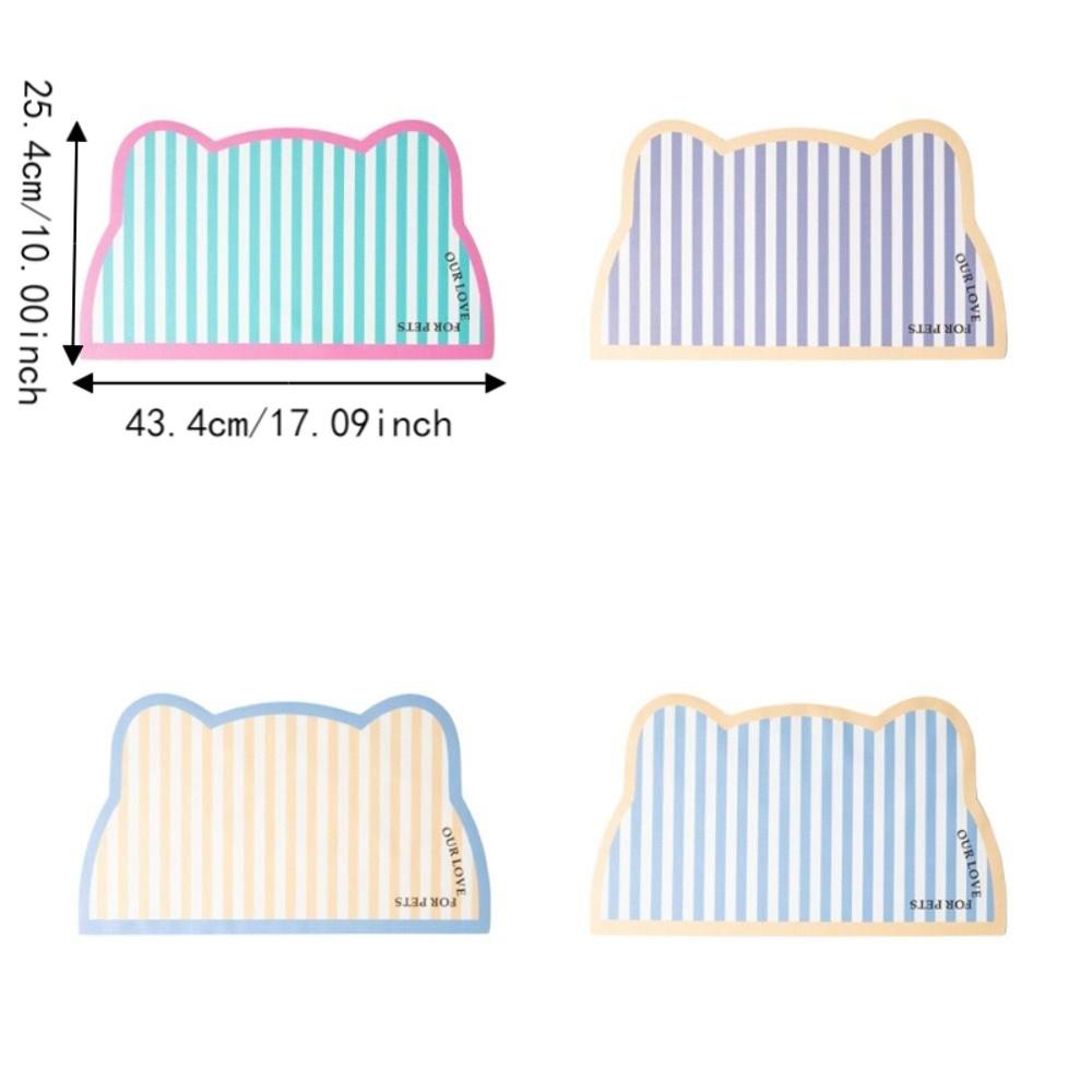 Leak-Proof Pet Placemat Anti Slip Cat Bowl Mat Cat Head Shaped Pet Meal Mat Multi-Pet Household