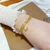 Hollow Carp Lotus Lotus Root Push-pull Bracelet Women's Light Luxury and High-end Bracelet Accessories