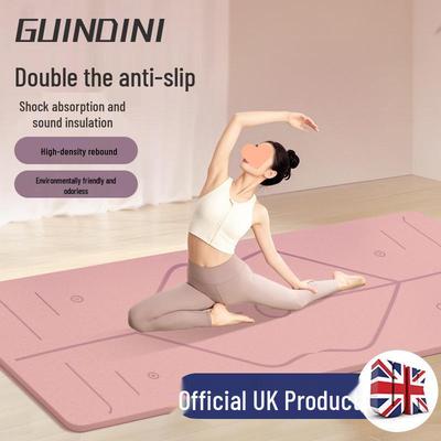 Verdickte rutschfeste leise Fitness-Yogamatte - Schalldicht & Breit für Heimtraining