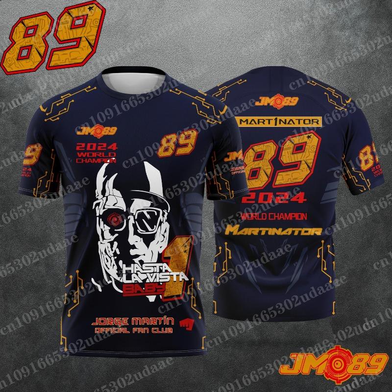 Motorcycle Race 89 Driver Jorge Martin Fan Men's Summer Sports and Leisure T-shirt