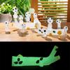 10PCS Luminous Tree Elves Mononoke Micro Landscape Figure Ornament Glowing Miniature Gardening Potted Decor