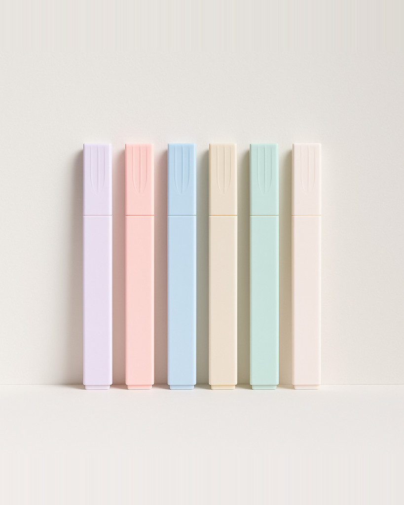 12Pcs/Set Highlighter Pens Non-Neon Pastel Colors Quick Dry Marking Pen Study Journaling Office School Supplies