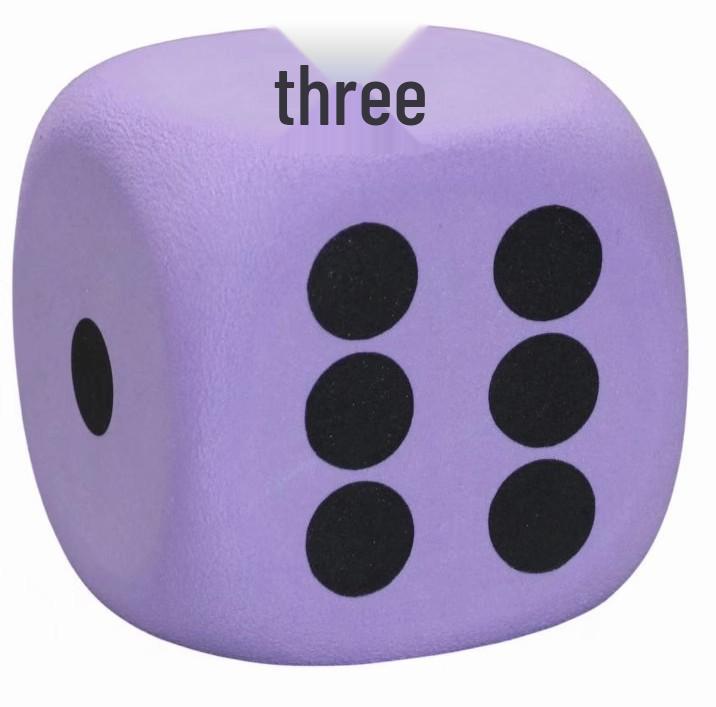 8cm EVA Rounded Corner Foam Dice - Six-Sided, 3.8cm Square