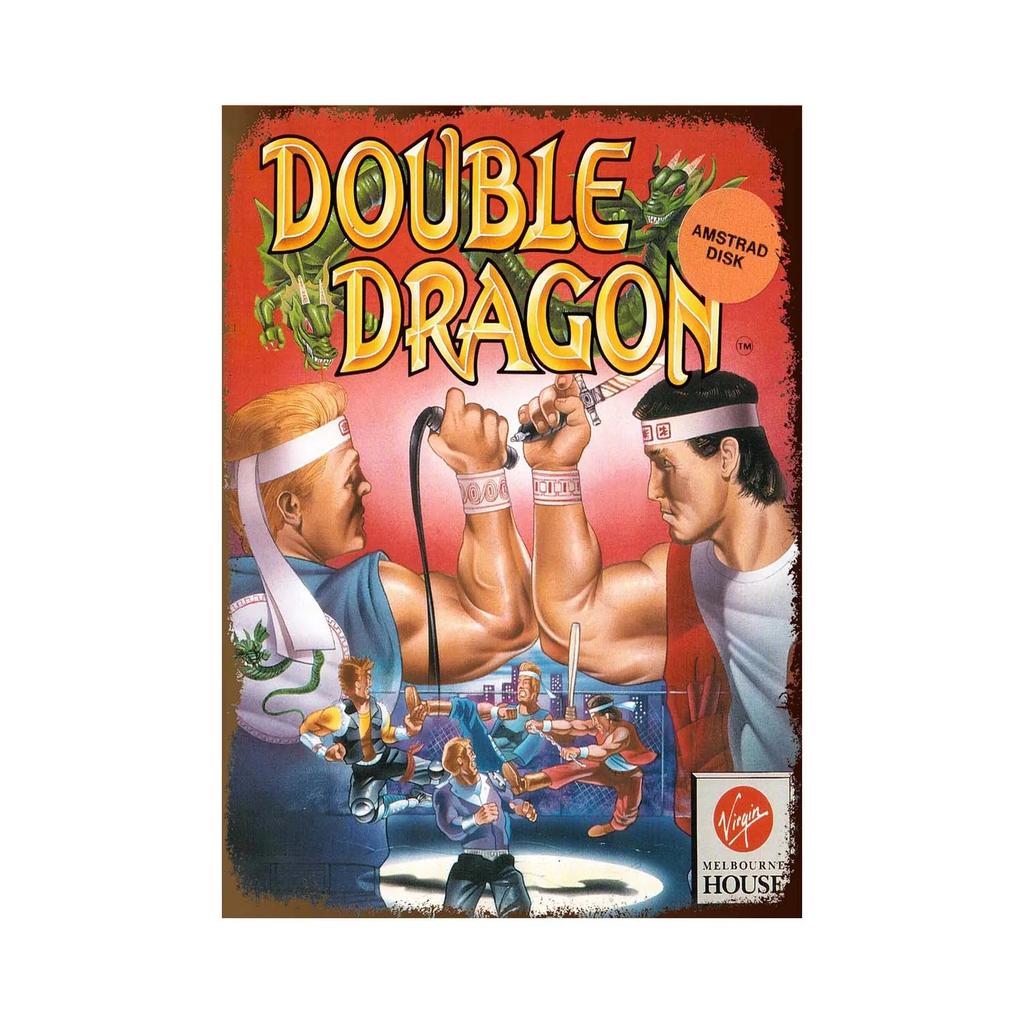 Cartoon Anime Signs Double Dragon Movie Poster Vintage Decoration Wall Metal Tin Sign Garage Tin Board Painting Art Plate Sig