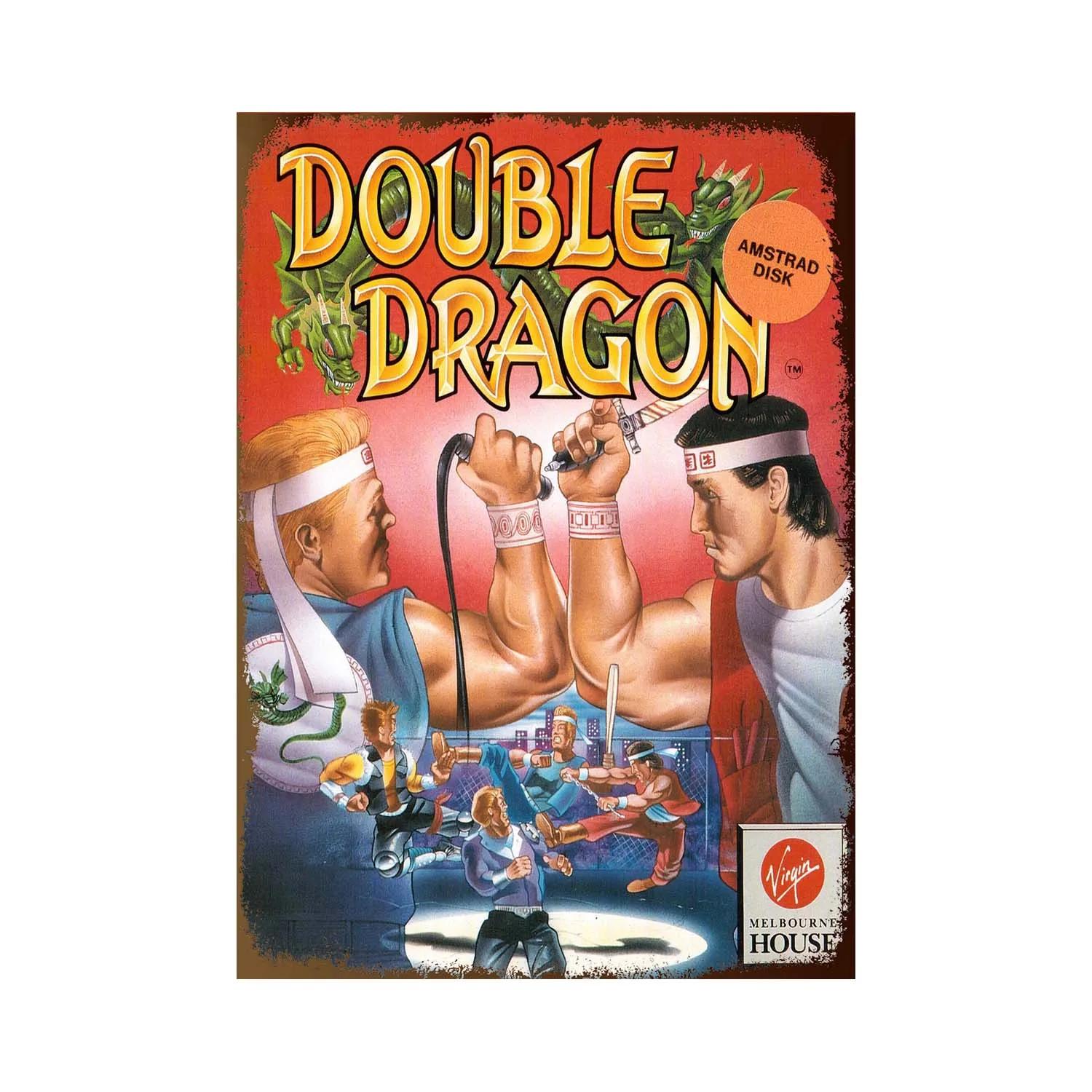 

Cartoon Anime Signs Double Dragon Movie Poster Vintage Decoration Wall Metal Tin Sign Garage Tin Board Painting Art Plate Sign 40x30cm