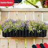 Flowerpot Balcony Box for Balustrade Terrace Flowers Anthracite 60cm 6 PCS