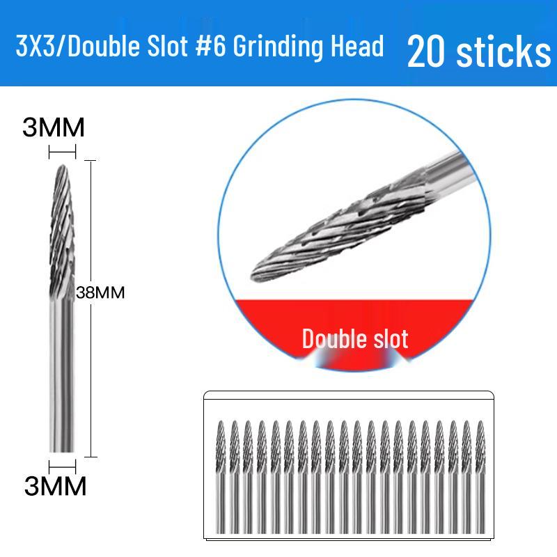 3mm Wolframstahl Entgratungs-Karbid-Schleifkopf für Metall- und Edelstahl-Fräser