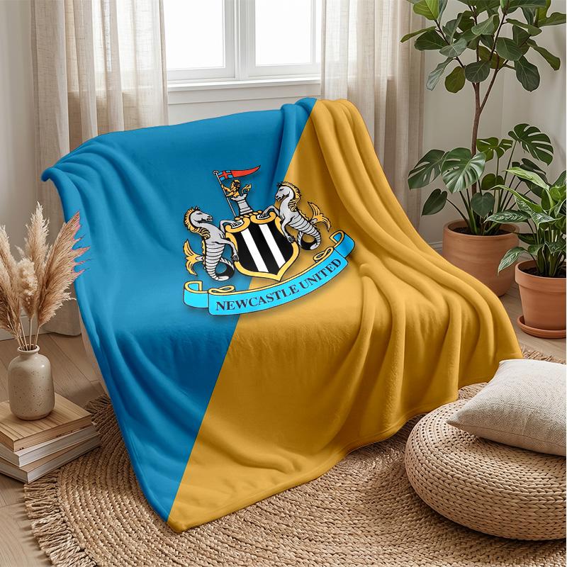 Coperta in Flanella con Stampa del Newcastle United Football, Coperta Morbida Calda Leggera per Divano Letto Campeggio
