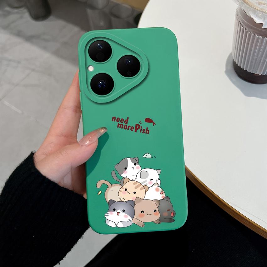 Phone Case For Huawei Pura 80 Pro Nova Y70 Y90 Y61 Y72 4E 5T 6 7 8 9 SE Cute Owl Pattern Soft Silicone Anti Drop Protective Back Cover For Huawei Capa