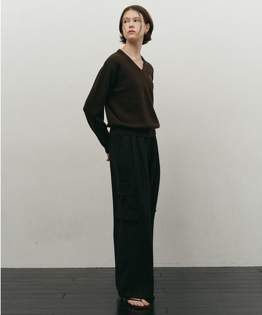 MAKE A TOAST Suede Cargo Pants Black Mbefpa008Bk