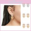 Chic And Petite Leaf Earrings Gold Plated Alloy Trendy Fashion Jewelry For Women