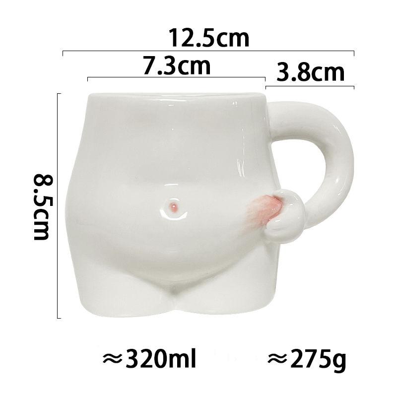 Ceramic Coffee Cup – Cute Belly and Muscle Man Mugs – Fun Home Decoration