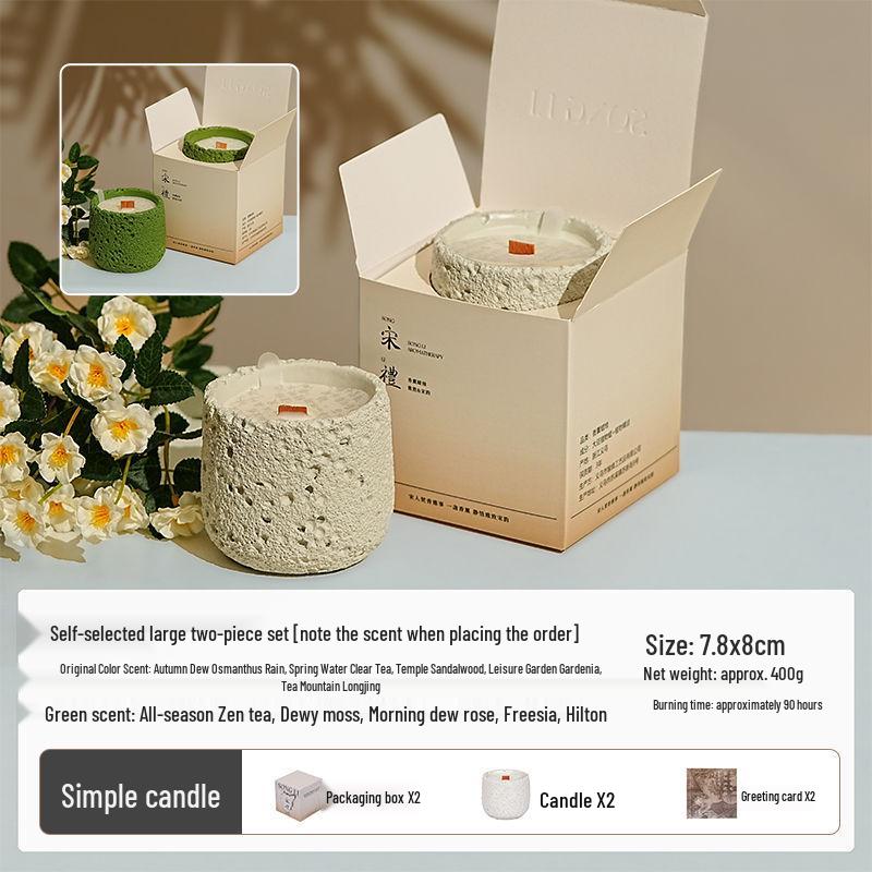 Luxury Cement Cup Aromatherapy Candle: Long-Lasting Fragrance and Elegant Ornament for a High-End Ambiance, Perfect Birthday Gift