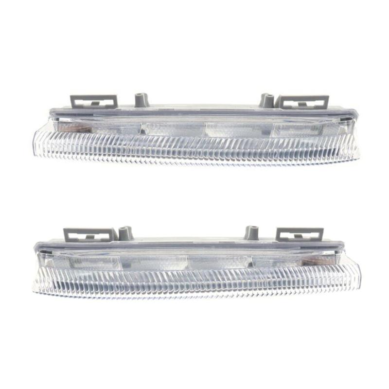 Car Daytime Running Light Waterproof Strip Auto Headlights White Turn Signal Fog Lights for Mercedes C250 C350 2012-2014
