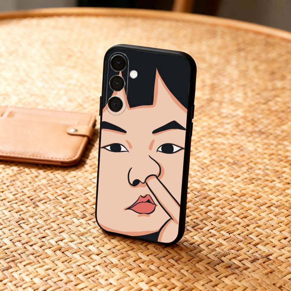 

F-FUNNY And cute stickers Phone Case For Samsung A73,72,71,A52,51,40,41,A22,A32,31,A13, Soft Black Shell Samsung a70