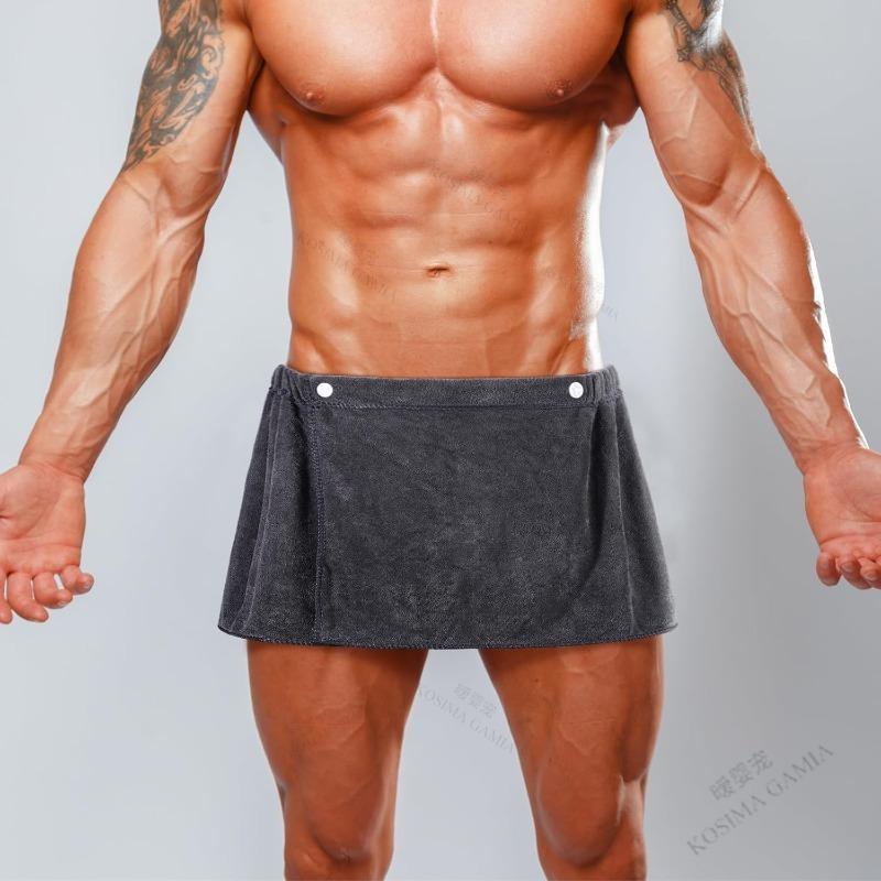 Мужская носимая банная простыня-юбка, удобная юбка для сауны, мягкий дышащий пляжный халат-полотенце, спортивный халат для взрослых