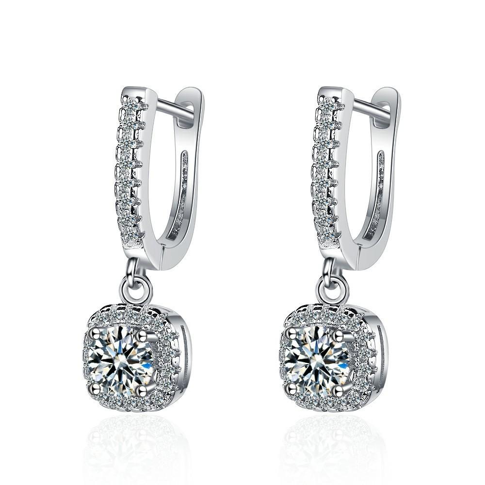 2026 Jewelry Silver-plated Earrings Zircon Short Earrings Hollow Zircon Ear Buckles