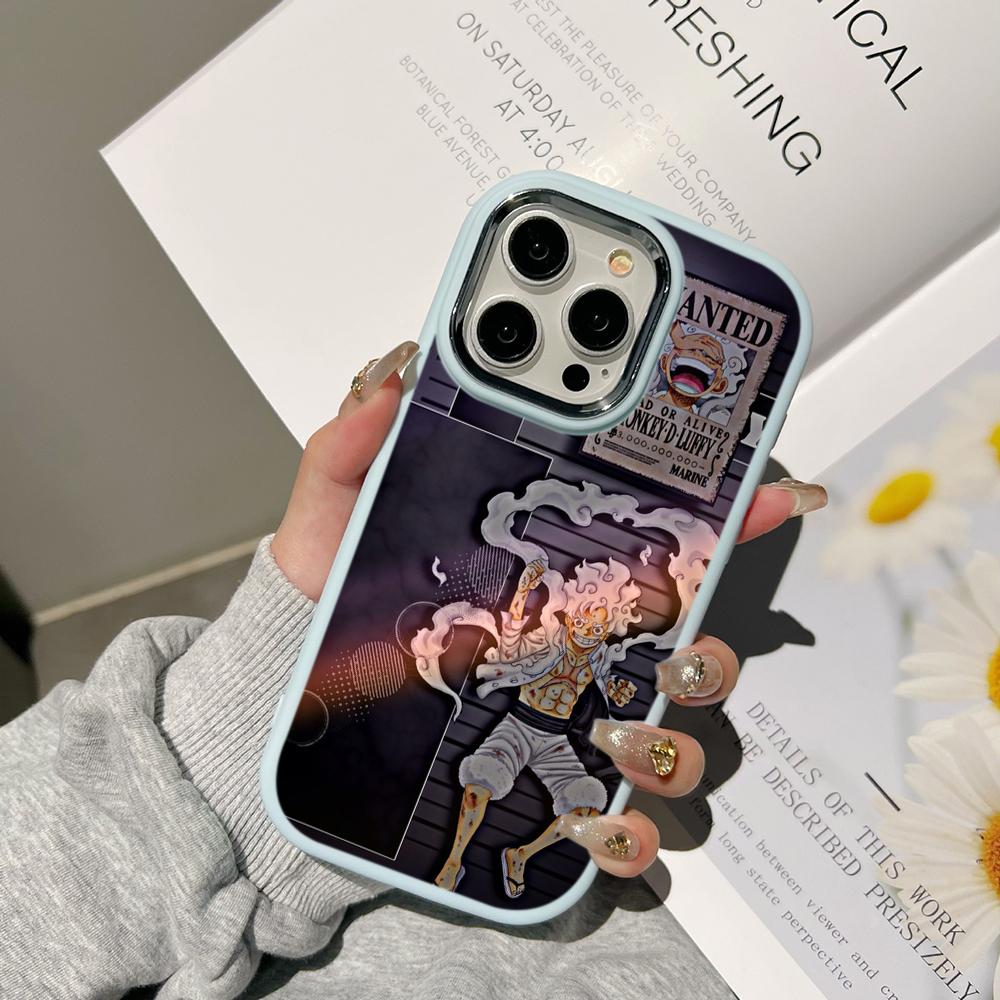 Ae92 One Piece Luffy Gear 5 Phone Cases for Samsung A13 A32 A53 A04 A54 S23 S24 Ultra Infinix Hot 40 Huawei P30 Pro Metal Camera Protective Back Cover