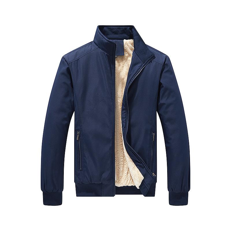 

Летная куртка Хлопковая куртка с подкладкой Мужская флисовая теплая пуховая куртка Модная куртка с хлопковой подкладкой со стоячим воротником Куртка с хлопковой подкладкой большого размера 6XL синий