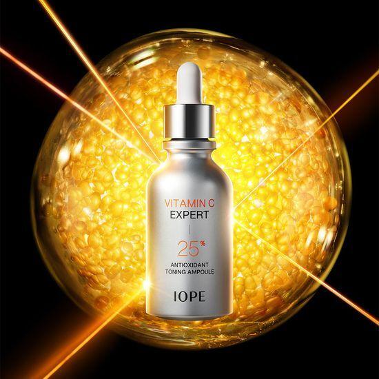 Iope Vitamin C Expert 25% Antioxidant Toning Ampoule 23ml (+1 peel pad + 10ml sun ampoule)