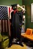 Clearstone Cosplay Halloween Teru Teru Cat Black 2-Way Poncho, Unisex,