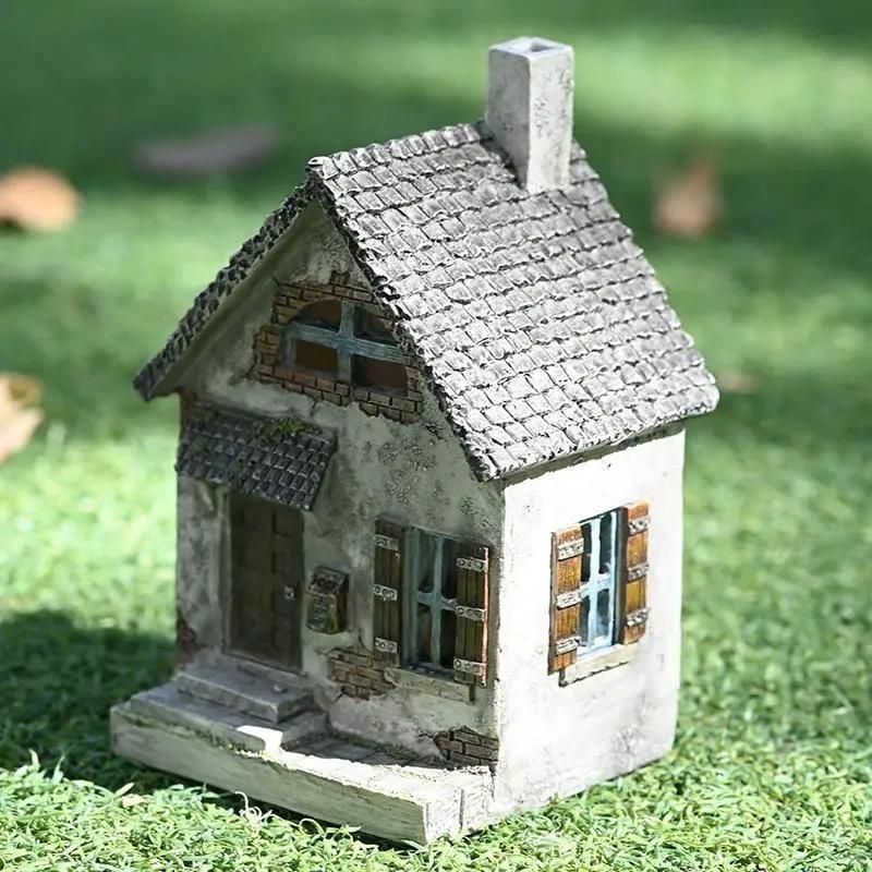 European Creativity Fairy Tale World Dwarf Garden Landscaping House Resin Crafts Restaurant Home Decoration Accessories