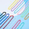 10pcs 50cm Colorful Acrylic Plastic Lobster Clasp Hook Link Chain For DIY Keychain Necklace Jewelry Making Connecter Accessories