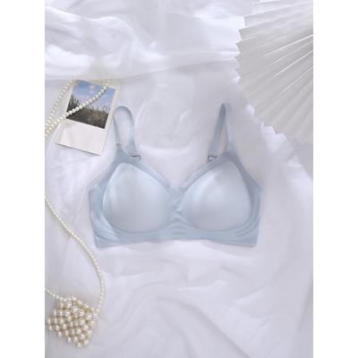 Women's Seamless Wireless Bra, V-Neck Comfort T-Shirt Bra with Adjustable Straps