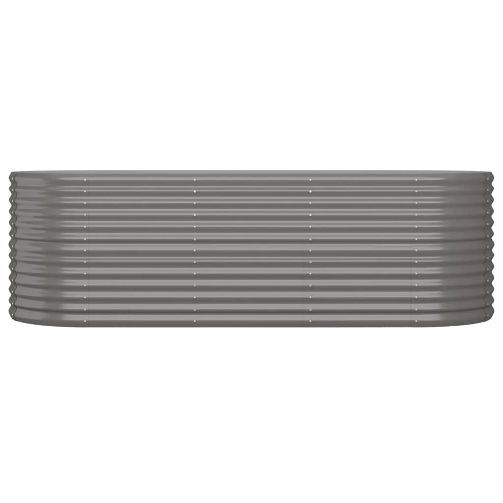 Vidaxl Podwyższona Donica, Malowana Proszkowo Stal 224X80X68 Cm, Szara