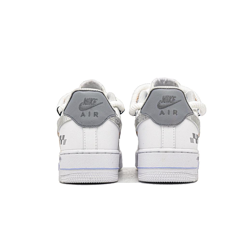 Nike Air Force 1 Silver Vein Trail Abrasion Resistant Low top Skateboard Shoes Unisex White CW2288-111(Team726-)