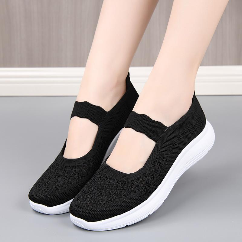 Women's Sneakers Breathable Slip On Walking Shoes Mesh Low Top Womens Vulcanized Shoes Soft Sole Lightweight Women Shoes