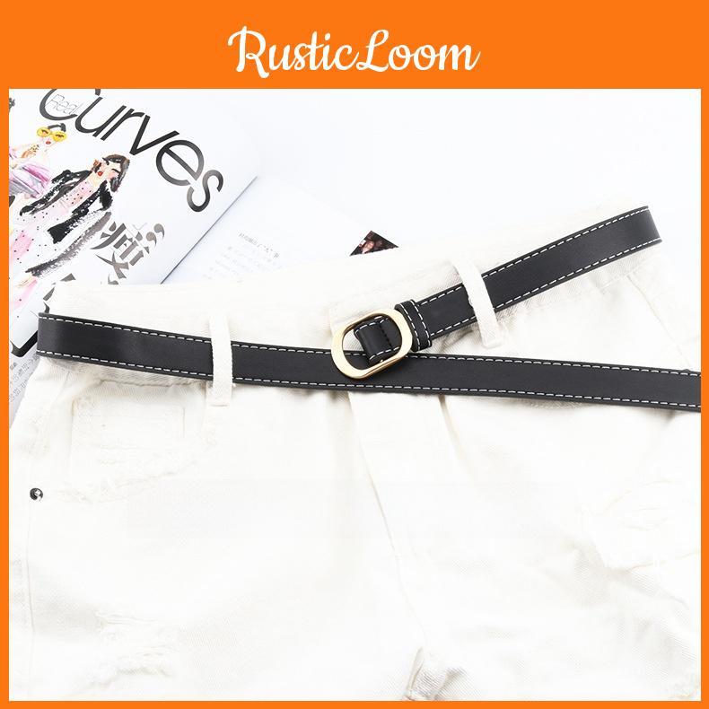 Round And Plate Square Plate Gold Needle Buckle Belt Jeans Dress Decoration