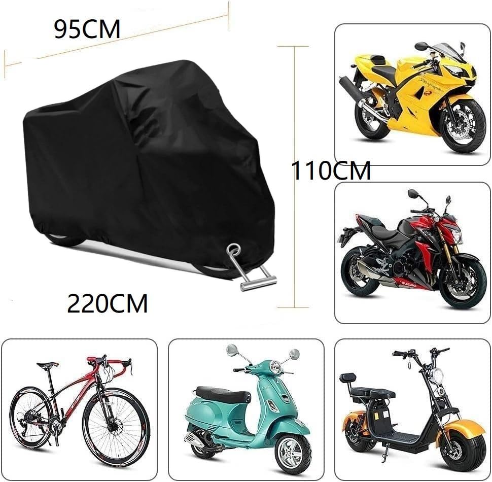 Motorcycle Cover, Waterproof, Heat Resistant, Thick, Super Water Repellent , 2024 Improved Model, Oxford