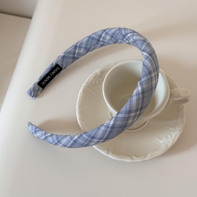 Fashionably Light and Fresh Blue Color Hair Band, Simple and Elegant Commuting Style Thin Headband Hair Accessory