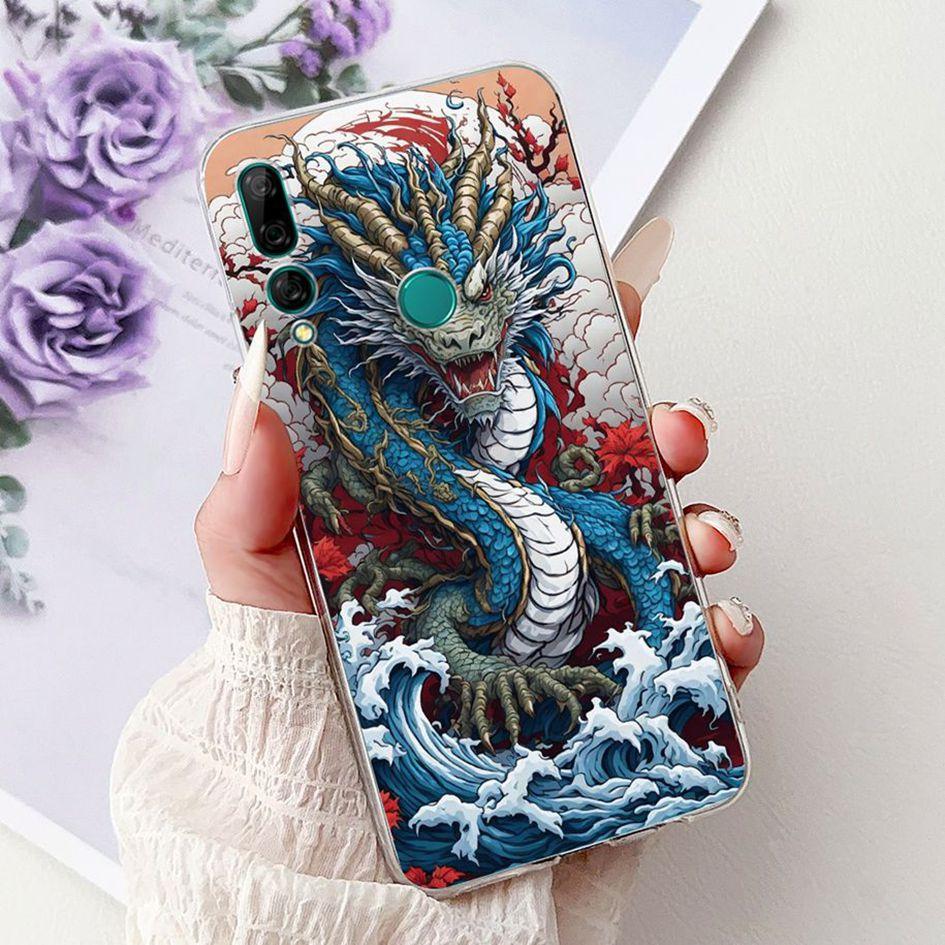 For Huawei Y9 2019 Case Y9 Prime 2019 Cover Cute Cartoon Lion Carp Soft Silicone Phone Covers For Huawei P Smart Z STK-LX1 Shell