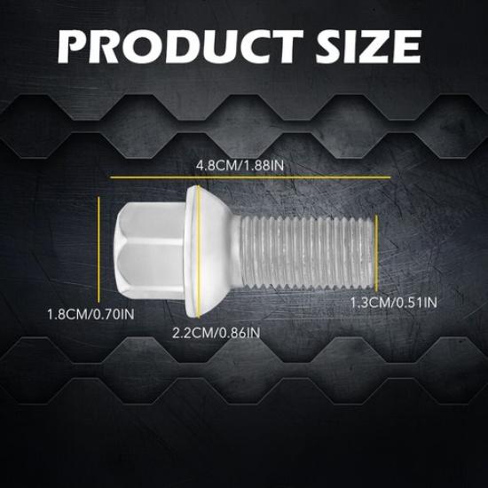 5Pcs Wheel Lug Bolts Nuts For Mercedes W204 W211 C209 W164 W251 A0009904907 EOA