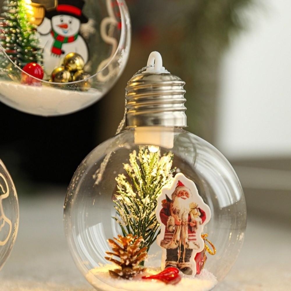 Plastic Material Christmas Ball Light Feature Christmas Tree Pendant  Christmas Decoration