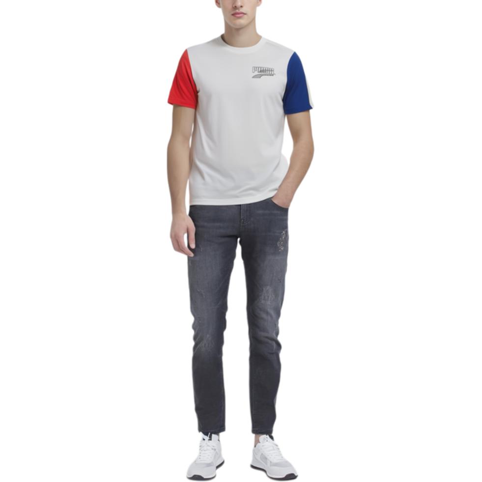 PUMA Decor8 T Shirts Men's White Crew Neck Moderate 532705-02